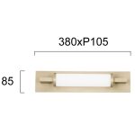 Φωτιστικό Απλίκα Τοίχου LED 9W 3000K Σαμπανιζέ L:380 Sally - Image 2