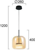 Μονόφωτο Μελί LED 12W 3000K D:260 Deco - Image 3