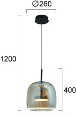 Μονόφωτο Φυμε LED 12W 3000K D:260 Deco - Image 2