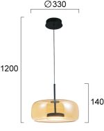 Μονόφωτο Μελί LED 12W 3000K D:330 Deco - Image 2