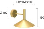 Φωτιστικό Απλίκα Τοίχου LED 6W 3000K Χρυσό Marsi - Image 2