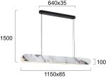 Κρεμαστό Γραμμικό Φωτιστικό LED 46W 3000K Alicia - Image 3