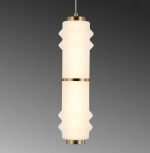Κρεμαστό Μονόφωτο LED 14W 3000Κ Λευκό γυαλί Dereck - Image 2