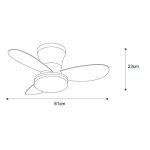 Ανεμιστήρας Οροφής BAY με LED 20W, DC Μοτέρ & Smart App - Λευκό/Ξύλο (102000910) - Image 2